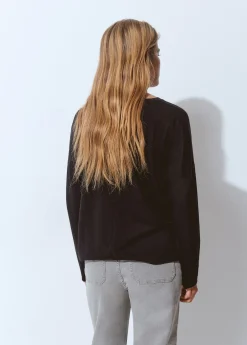 Camisetas Y Tops*Brownie Camiseta lisa manga larga Negro