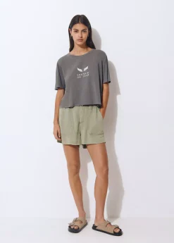 Camisetas Y Tops*Brownie Camiseta manga corta print trasero Gris