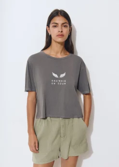 Camisetas Y Tops*Brownie Camiseta manga corta print trasero Gris