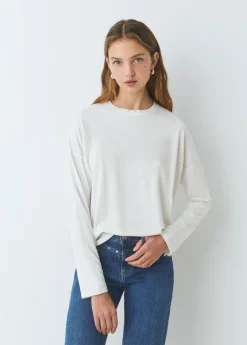 Camisetas Y Tops*Brownie Camiseta manga larga básica Crudo