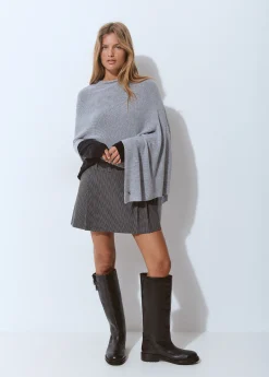 Abrigos Y Chaquetas|Jerséis*Brownie Capa punto cuadrada Grismedio