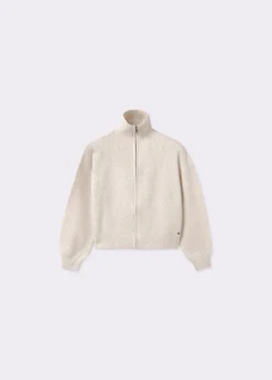 Jerséis|Punto*Brownie Cardigan cremallera Crudo