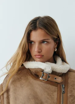 Abrigos Y Chaquetas*Brownie Cazadora doble faz efecto piel Camel