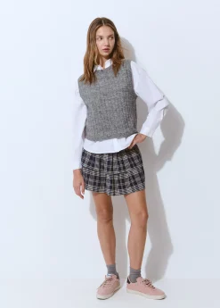 Chalecos|Punto*Brownie Chaleco básico Gris