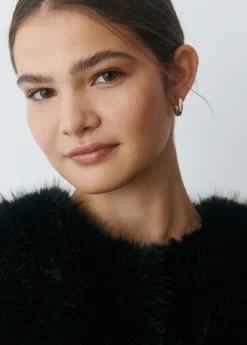 Abrigos Y Chaquetas|Chalecos*Brownie Chaleco efecto pelo Negro