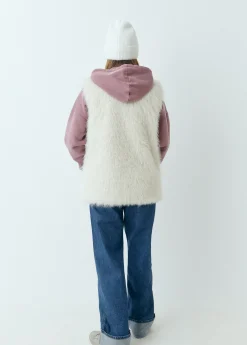 Abrigos Y Chaquetas|Chalecos*Brownie Chaleco efecto pelo Crudo