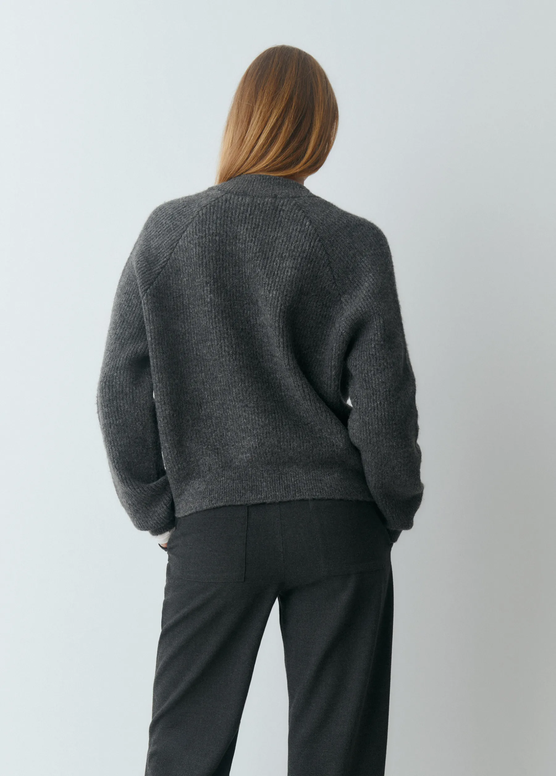 Jerséis|Punto*Brownie Chaqueta punto bomber Grismedio