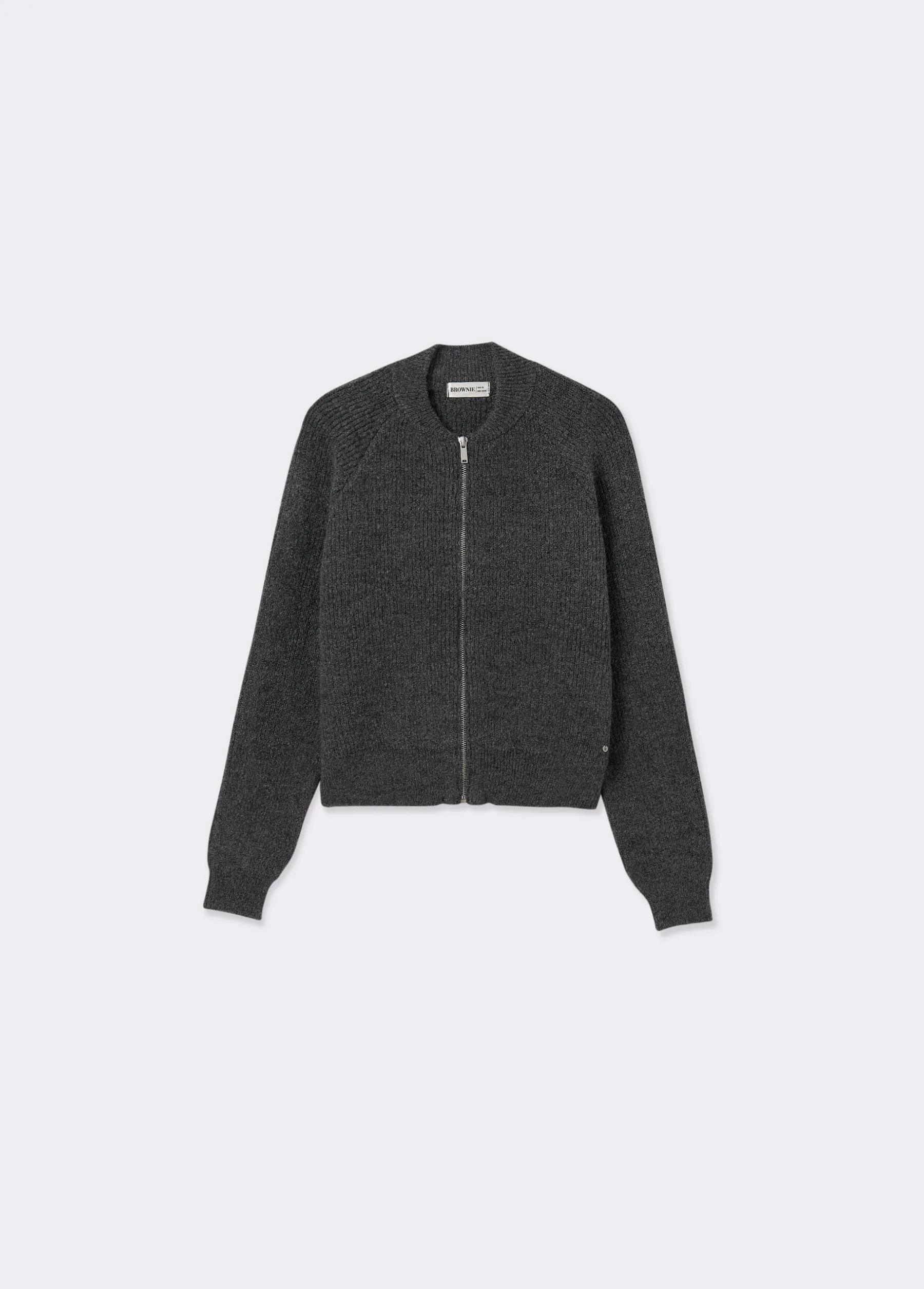 Jerséis|Punto*Brownie Chaqueta punto bomber Grismedio