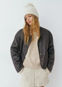 Abrigos Y Chaquetas*Brownie Chaqueta reversible doble faz efecto piel Camel