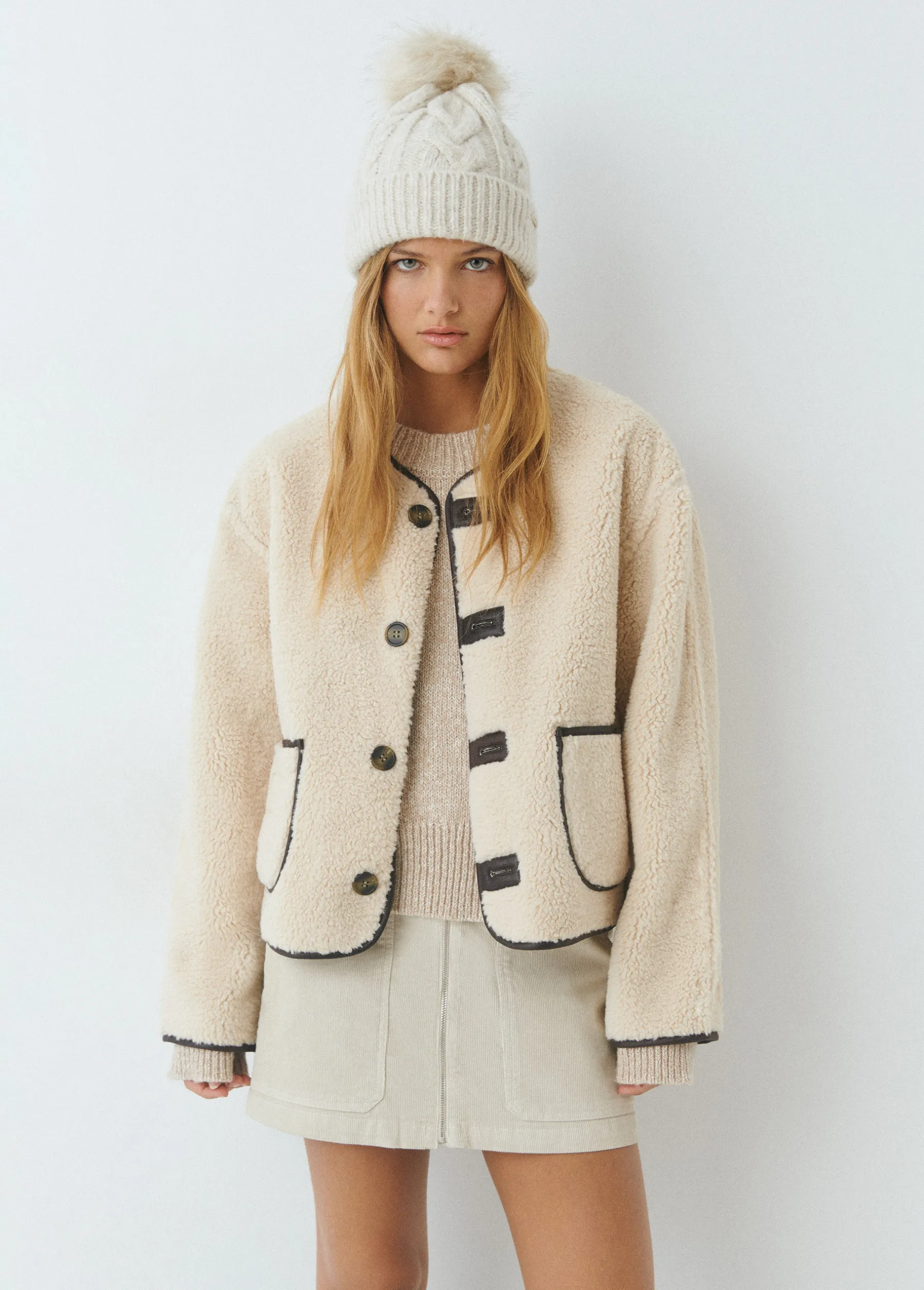 Abrigos Y Chaquetas*Brownie Chaqueta reversible doble faz efecto piel Camel