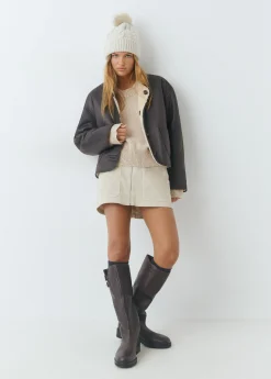 Abrigos Y Chaquetas*Brownie Chaqueta reversible doble faz efecto piel Camel