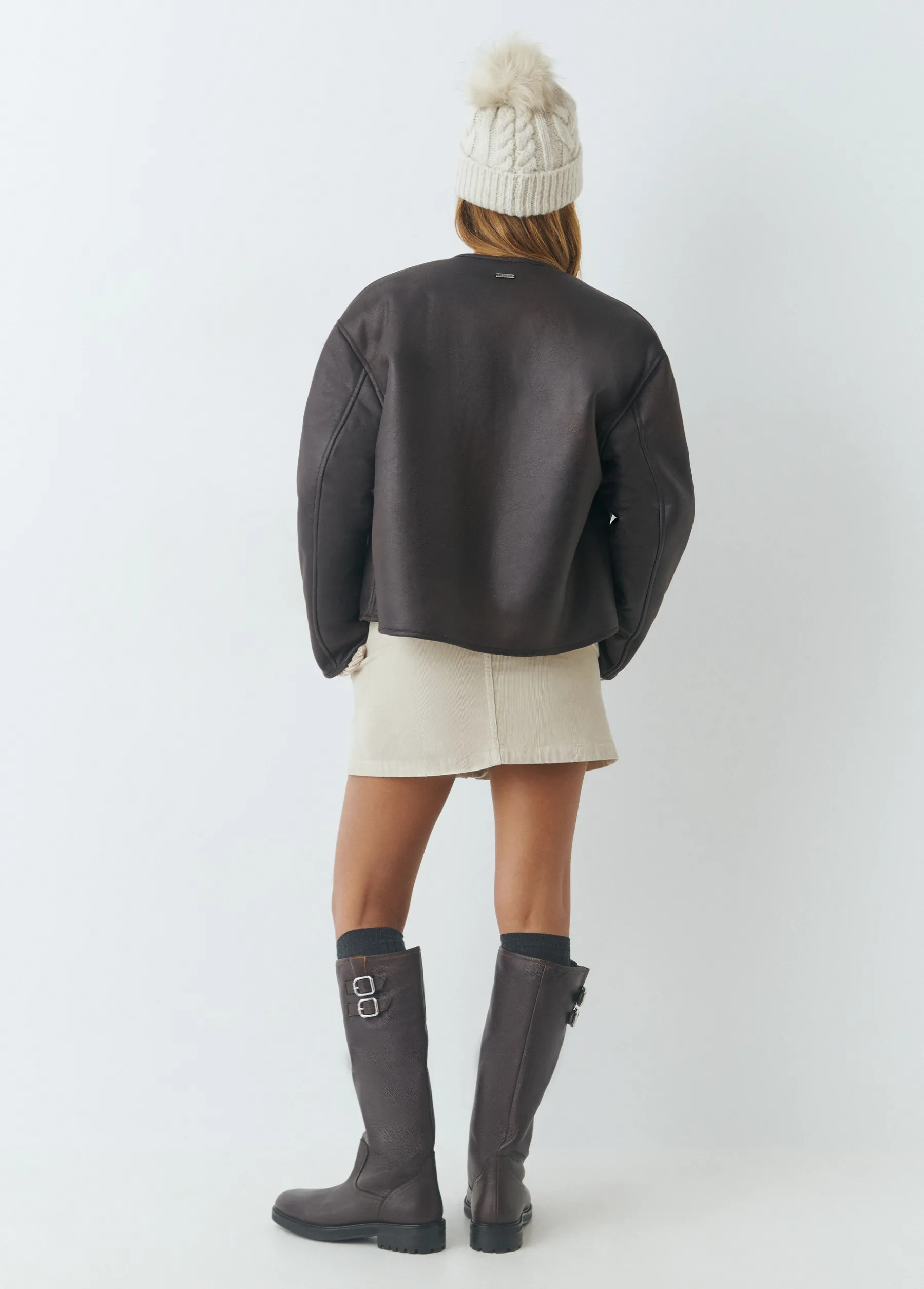 Abrigos Y Chaquetas*Brownie Chaqueta reversible doble faz efecto piel Camel