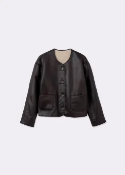 Abrigos Y Chaquetas*Brownie Chaqueta reversible doble faz efecto piel Camel