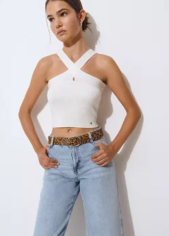 Cinturones*Brownie Cinturón estampado animal Negro