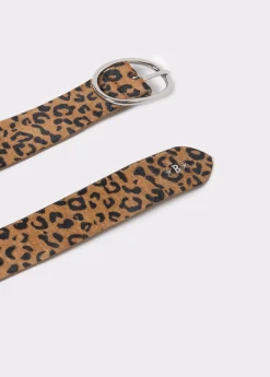 Cinturones*Brownie Cinturón estampado animal Negro