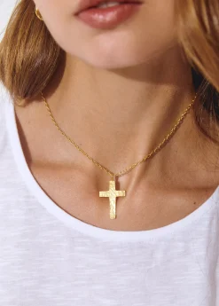 Bisutería*Brownie Collar cruz Dorado