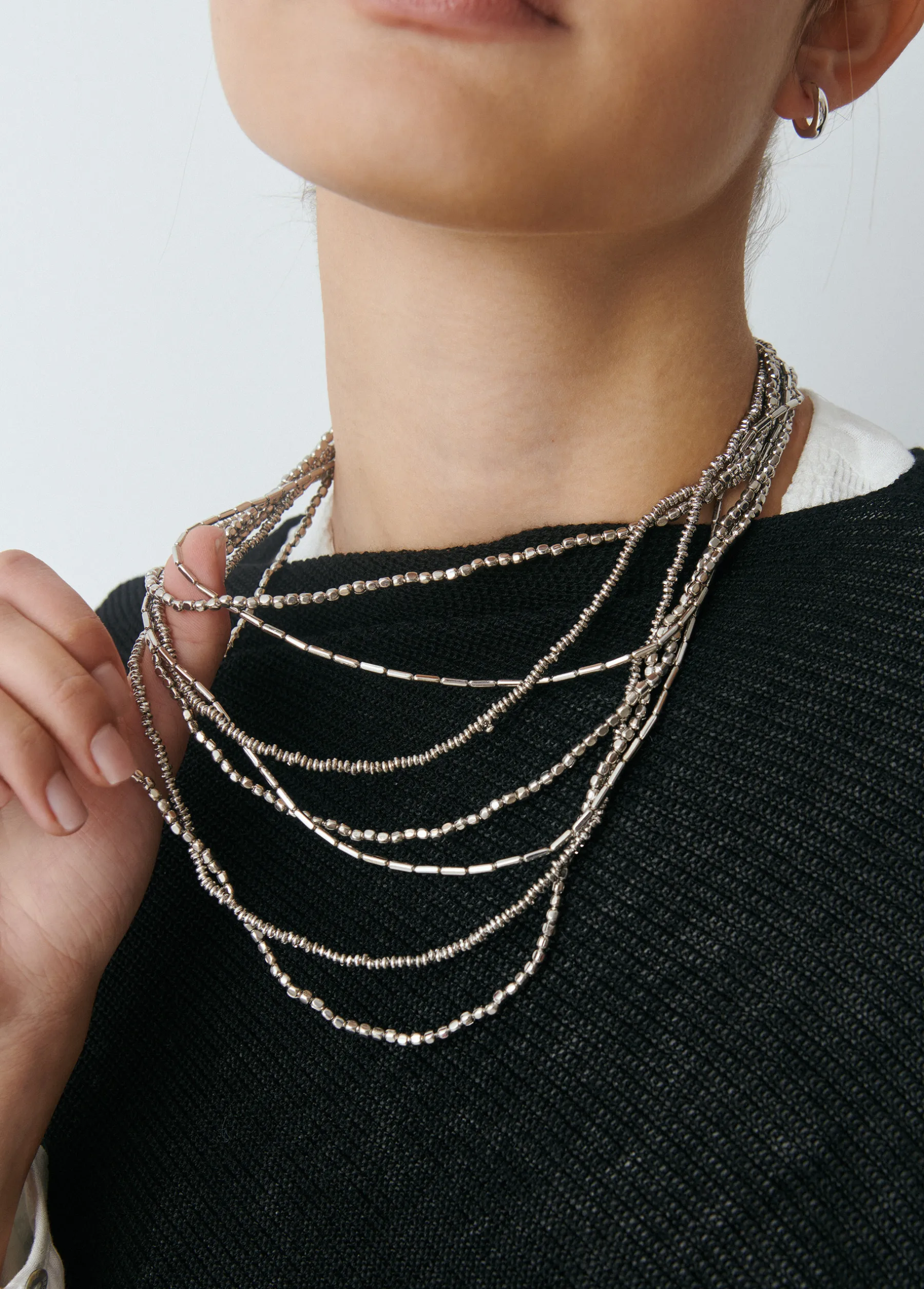 Bisutería*Brownie Collar multi beads Plata