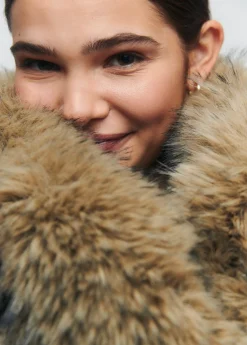 Bufandas*Brownie Cuello pelo Marron