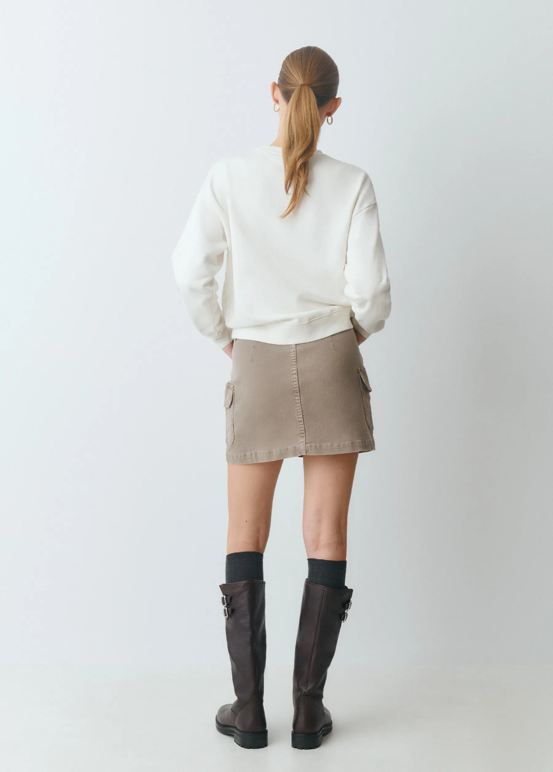 Faldas*Brownie Falda bolsillos cargo Topo