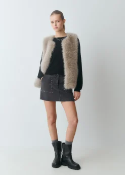 Faldas*Brownie Falda bolsillos frontales Antracita