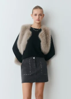 Faldas*Brownie Falda bolsillos frontales Antracita