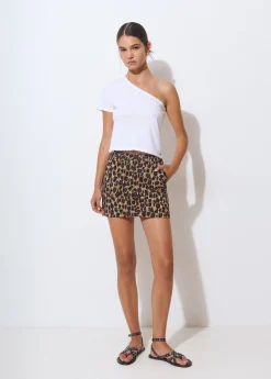 Faldas*Brownie Falda estampada leopardo Marron