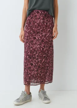 Faldas|Total Look*Brownie Falda midi estampada brillo Berenjena