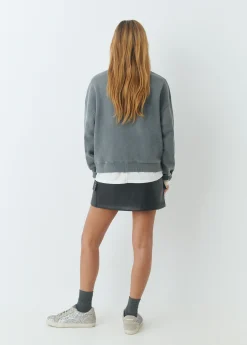 Faldas*Brownie Falda mini efecto piel tachas Negro