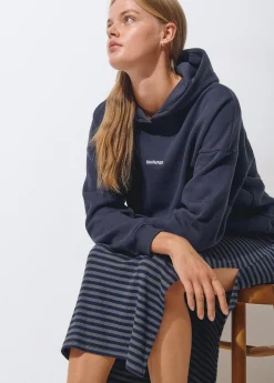 Faldas*Brownie Falda rib largo midi raya tejida Grisoscuro