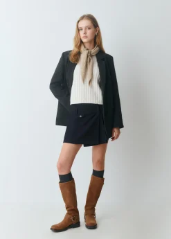 Faldas*Brownie Falda tablas Azulmarino