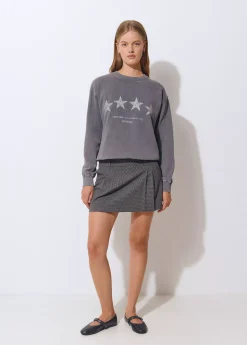 Faldas*Brownie Falda tablas cuadrito Gris