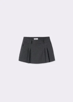 Faldas*Brownie Falda tablas cuadrito Gris