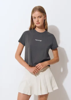 Faldas*Brownie Falda tablas eyelets Crudo