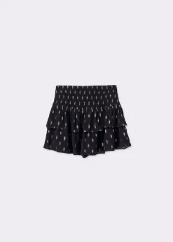 Faldas|Total Look*Brownie Falda volantes brillo Negro