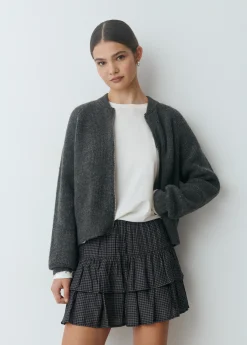 Faldas*Brownie Falda volantes cuadros Gris