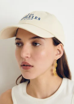 Gorras Y Gorros*Brownie Gorra algodón bordada Crudo