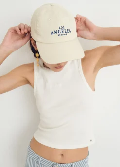 Gorras Y Gorros*Brownie Gorra algodón bordada Crudo