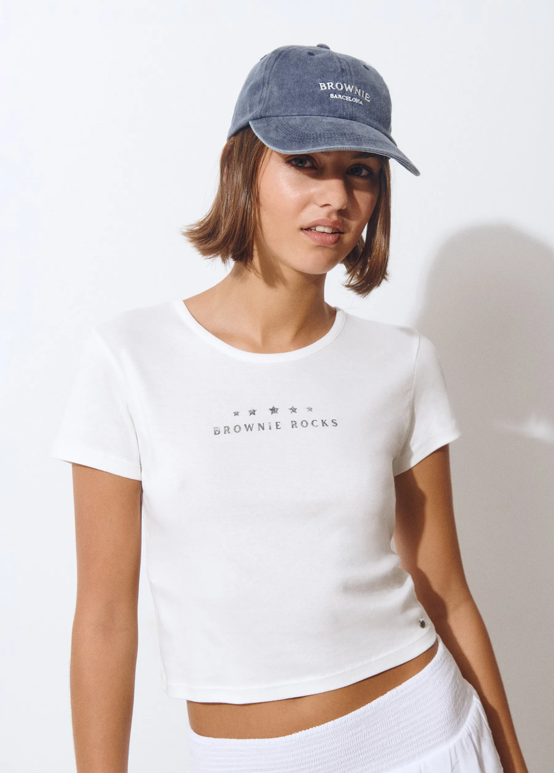 Gorras Y Gorros*Brownie Gorra algodón bordada Marino