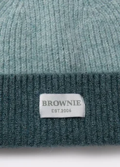 Gorras Y Gorros*Brownie Gorro bicolor canalé lurex Verde