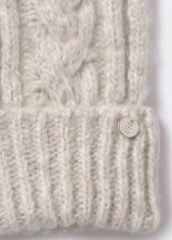 Guantes Y Mitones*Brownie Guantes trenza Crudo