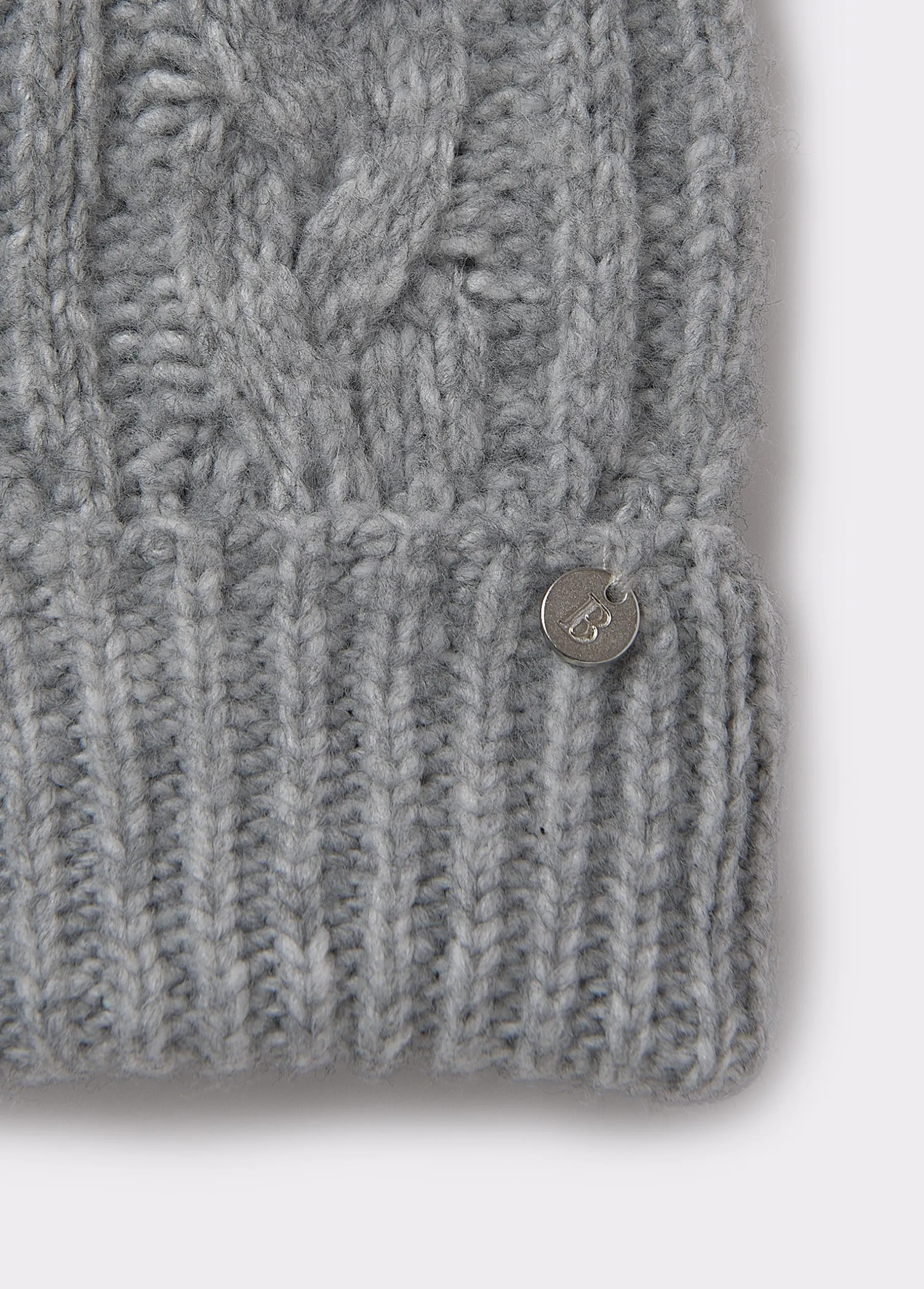 Guantes Y Mitones*Brownie Guantes trenza Gris