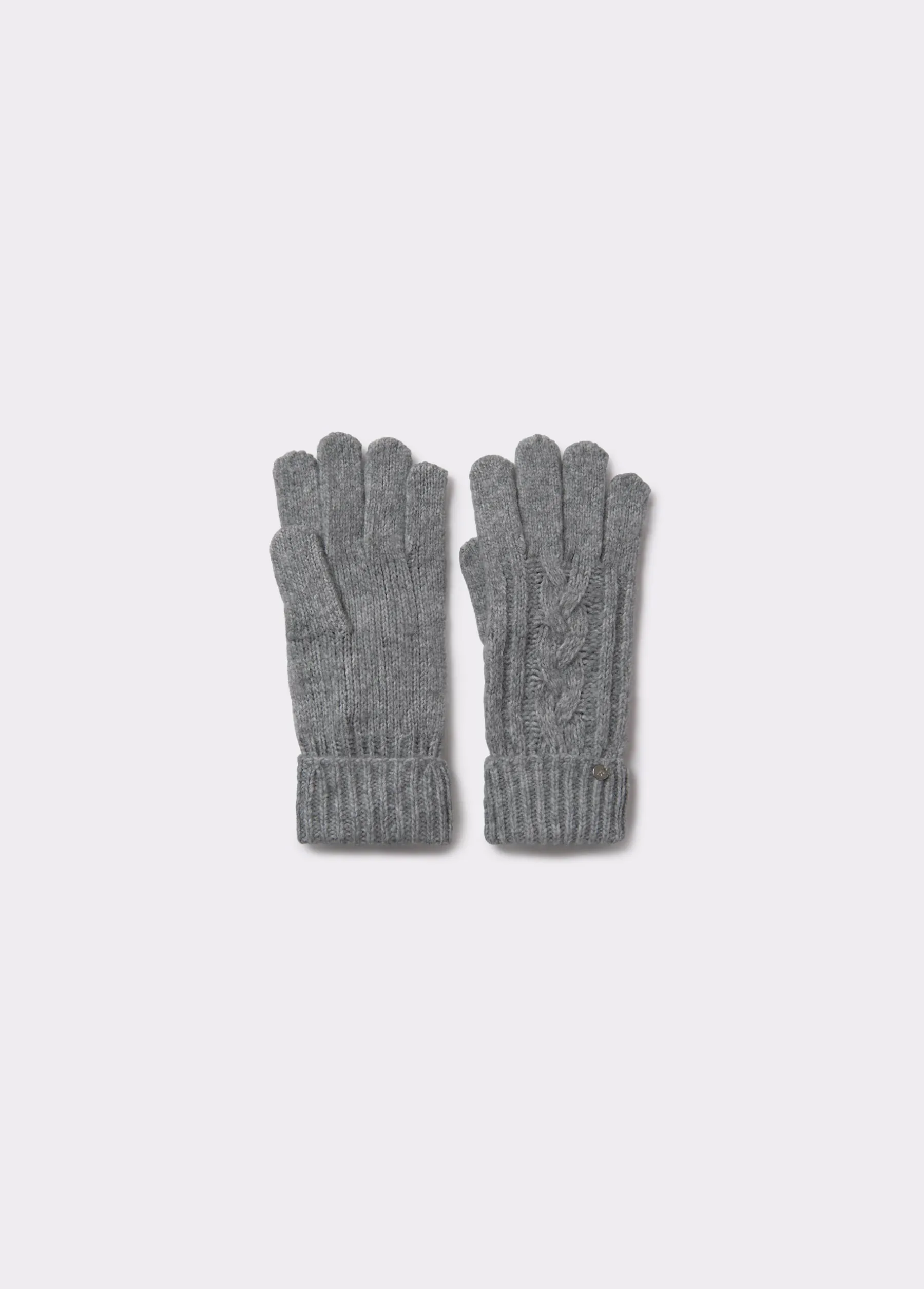 Guantes Y Mitones*Brownie Guantes trenza Gris
