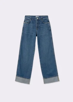 Jeans*Brownie Jeans bajo vuelta Azulmedio