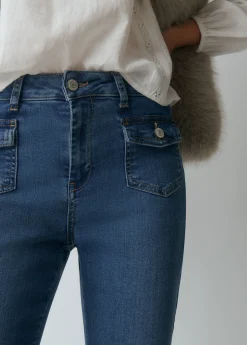 Jeans*Brownie Jeans bolsillos frontales Azulmedio