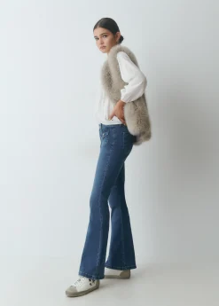 Jeans*Brownie Jeans bolsillos frontales Azulmedio