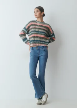 Jeans*Brownie Jeans campana cintura ancha Azulmedio