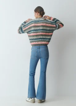 Jeans*Brownie Jeans campana cintura ancha Azulmedio