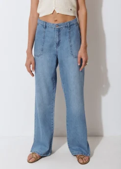 Jeans*Brownie Jeans culotte aperturas Azulmedio