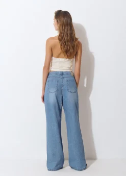 Jeans*Brownie Jeans culotte aperturas Azulmedio