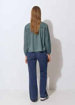 Jeans*Brownie Jeans culotte bajo desdoblado Azuloscuro